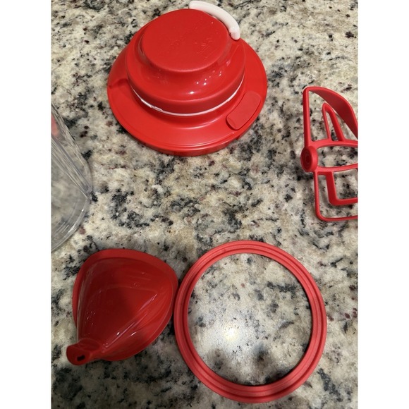 Tupperware Red Power Chef System Food Chopper Manual New Without Box - Picture 3 of 6